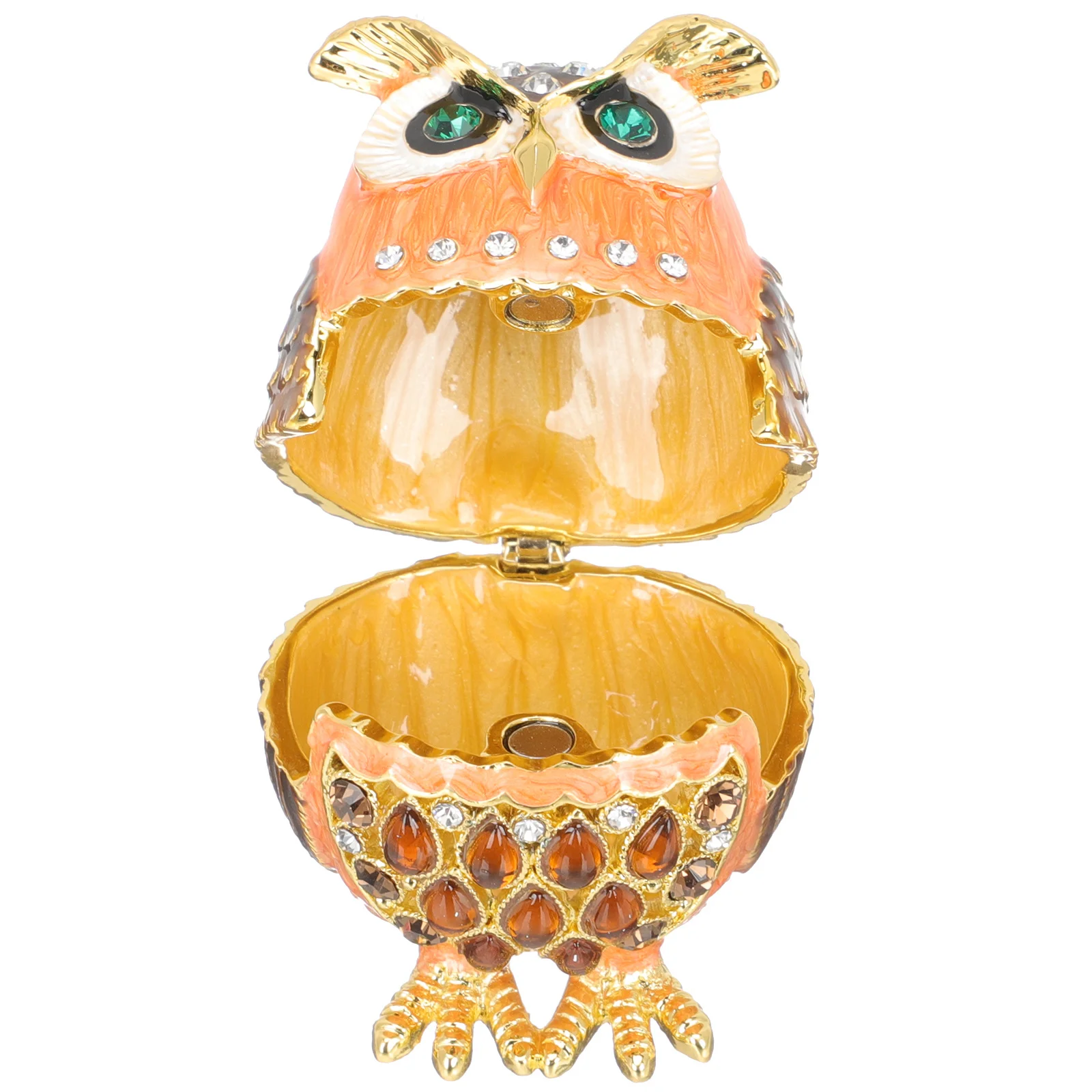 

Owl Jewelry Container Exquisite Alloy Trinket Case Desktop Ornament Jewelry Storage Organizer Small Owl Shape Ring Holder