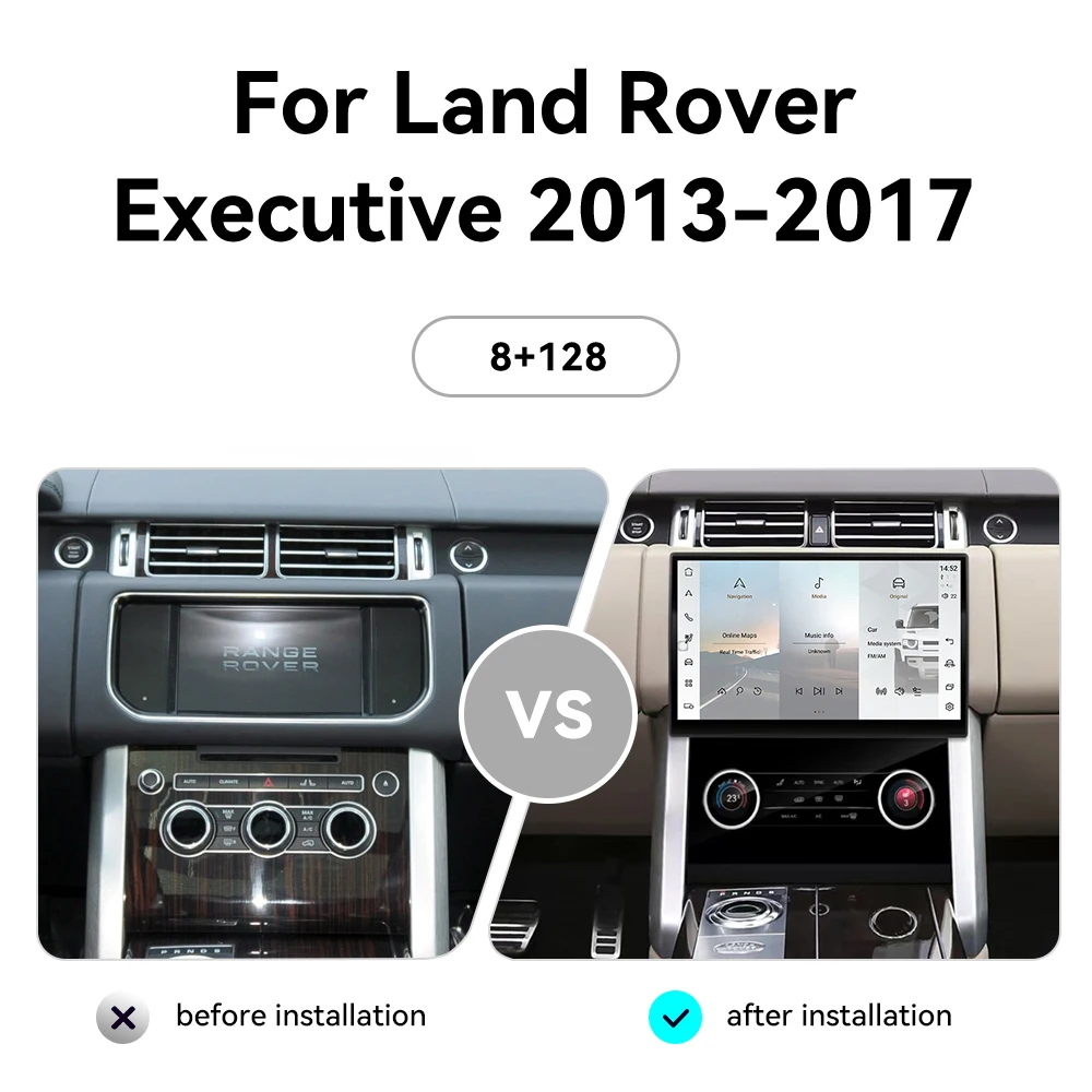 13.3’’ Android 14 Carplay For Land Rover Executive 2013-2017 GPS Navigation Car Radio HD Touch Screen Multimedia Auto Stereo