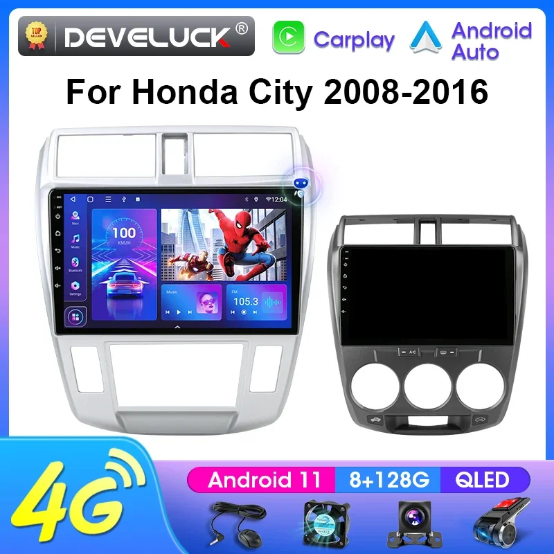 

Honda City 2008 2009 2010 2011 2012 2013 2 Din Android 12 Radio samochodowe Multimedialny odtwarzacz wideo Stereo Carplay Auto 4G Head Unit