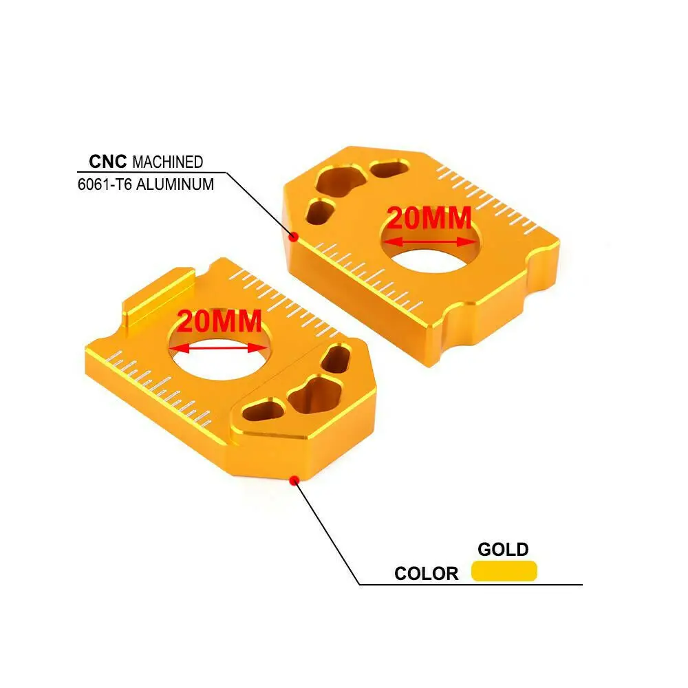 Motorcycle CNC Rear Chain Adjuster Axle Blocks Tensioner Blocks Cover For SUZUKI  DR-Z 400SM DRZ400SM DRZ 400 SM 2005-2021