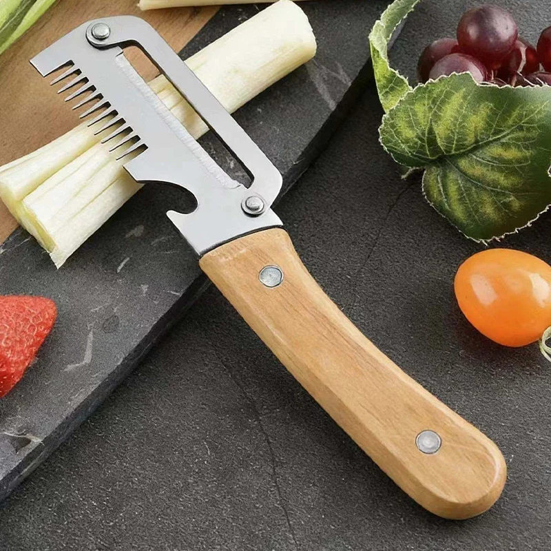 WXCOO Edelstahl-Küchenschere, multifunktionaler Obst- und Gemüseschäler, SK5-Spezialschere mit rutschfestem Griff – Detail 6
