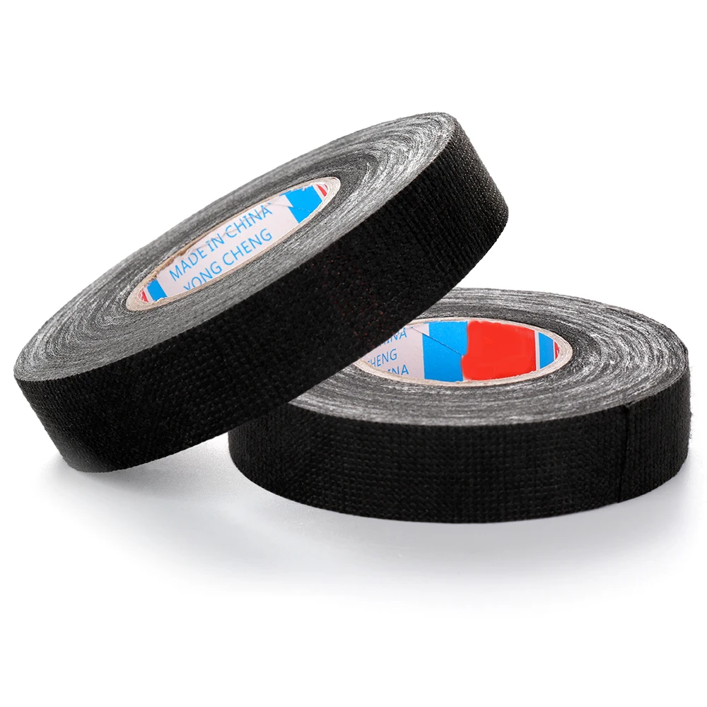 Fita adesiva específica automotiva de tecido não tecido (preta) fita de proteção de tear de fiação de chicote de cabos automotivos 15m * 19mm