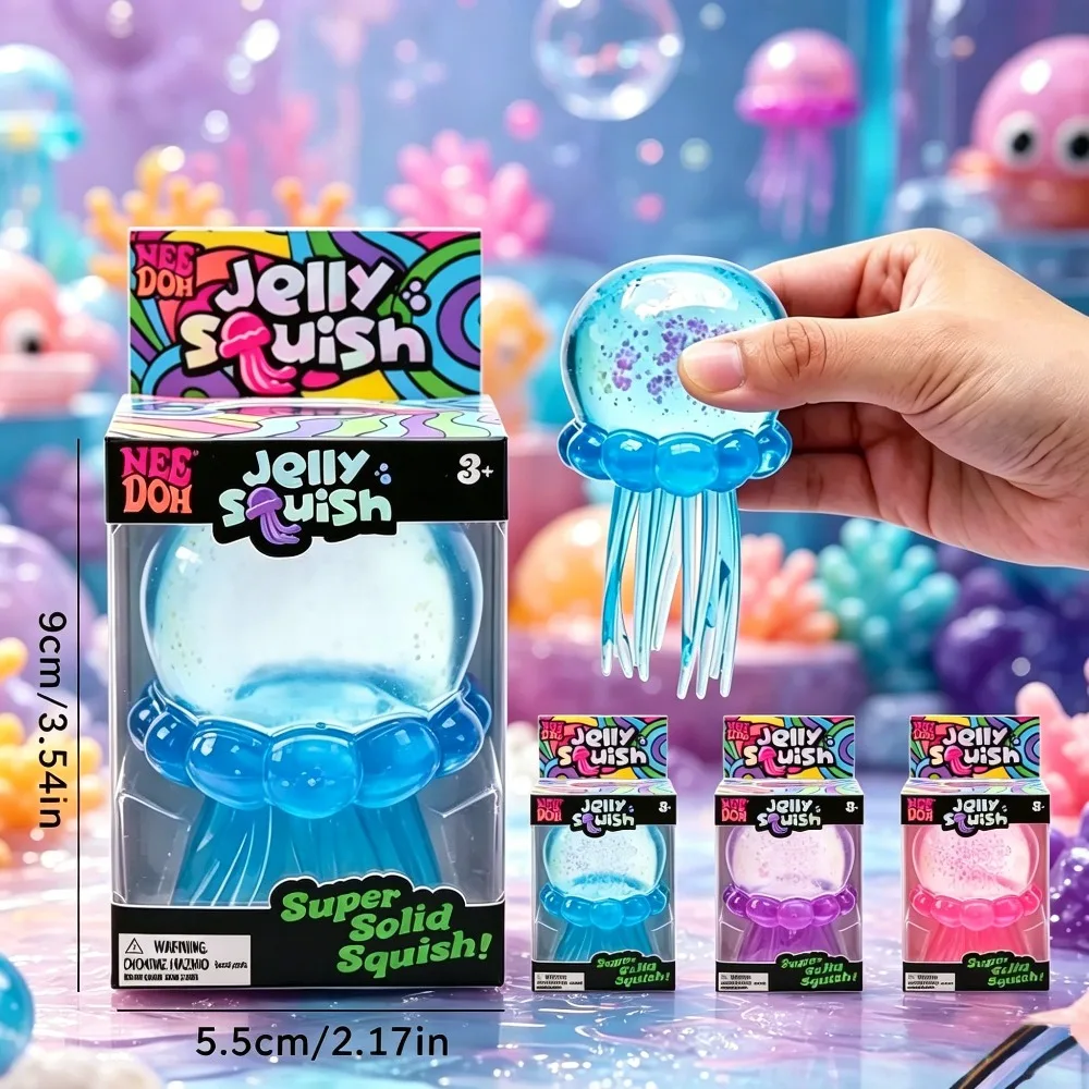 Nee Doh Jelly Octopus Sensorikspielzeug, wasserabweisend, perfekt für Jungen und Mädchen