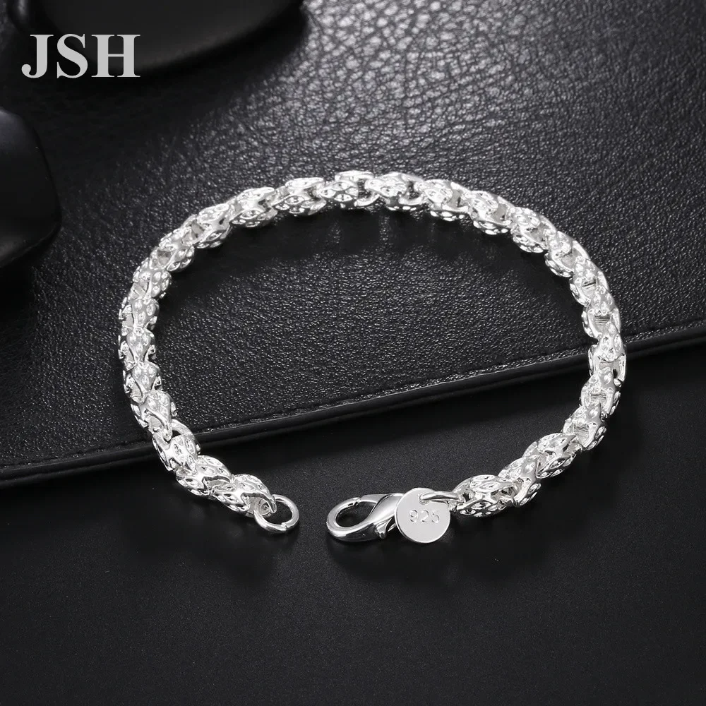 

Оптовая продажа, браслет из стерлингового серебра 925 пробы, цепочка для женщин и мужчин, леди, благородная, красивая мода, очаровательные ювелирные изделия, свадебная вечеринка