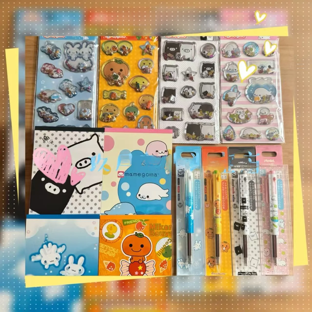 クラシックレトロipシリーズオレンジキングエンジェルラビット付箋ステッカーモジュールニュートラルペンコレクタブルアニメ文具