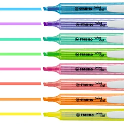 1 Pcs Stabilo Highlighter 275 Macaron Color Slanted Tip Marker Pens Student Notes Safe Non-toxic Eco-Friendly School Supplies