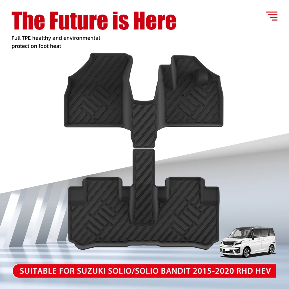 Custom Car Mat RHD HEV for Suzuki Solio/Solio Bandit 2015-2025 High Quality TPE 3D Car Floor Mat Waterproof Non-slip Carpets - Image 2