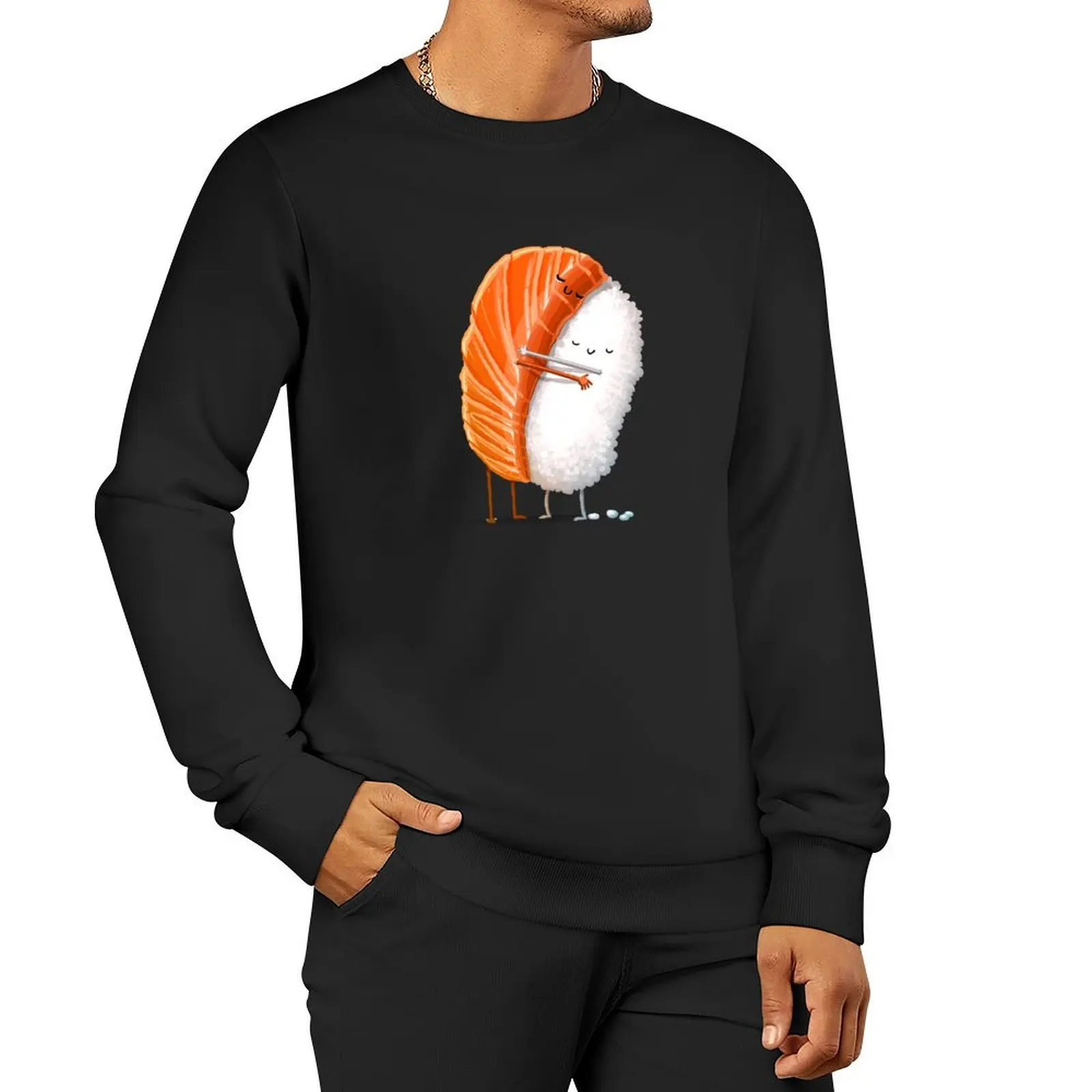 

Sushi Hug Pullover Hoodie men's clothing anime clothing men sweatshirt