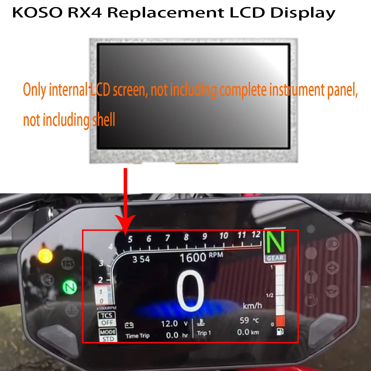 

Новый оригинальный ЖК-дисплей, Запасной инструмент для Koso RX4