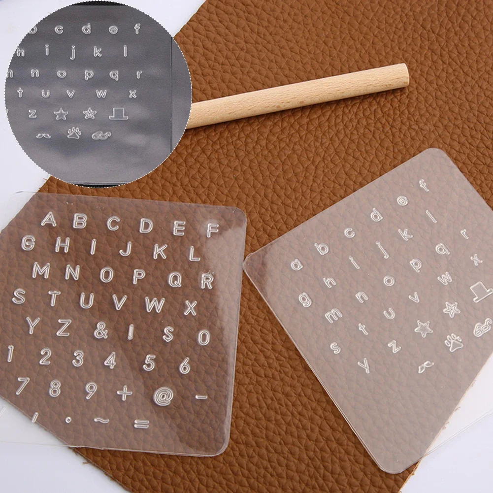 

3 Pcs Leather Stamping Capital Lowercase Alphabet Numbers Stamp Set Plastic Letter Name Logo Tools For Leather Paper Rubber