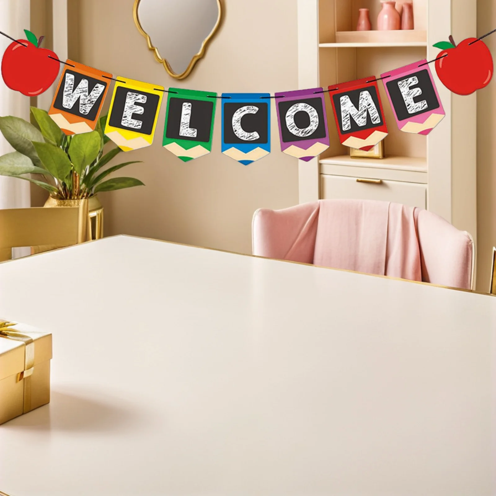 

Letter Bunting Colorful Welcome Hanging Banner For Starting School Party Decoration Supplies Backdrop Classroom Diy Festive