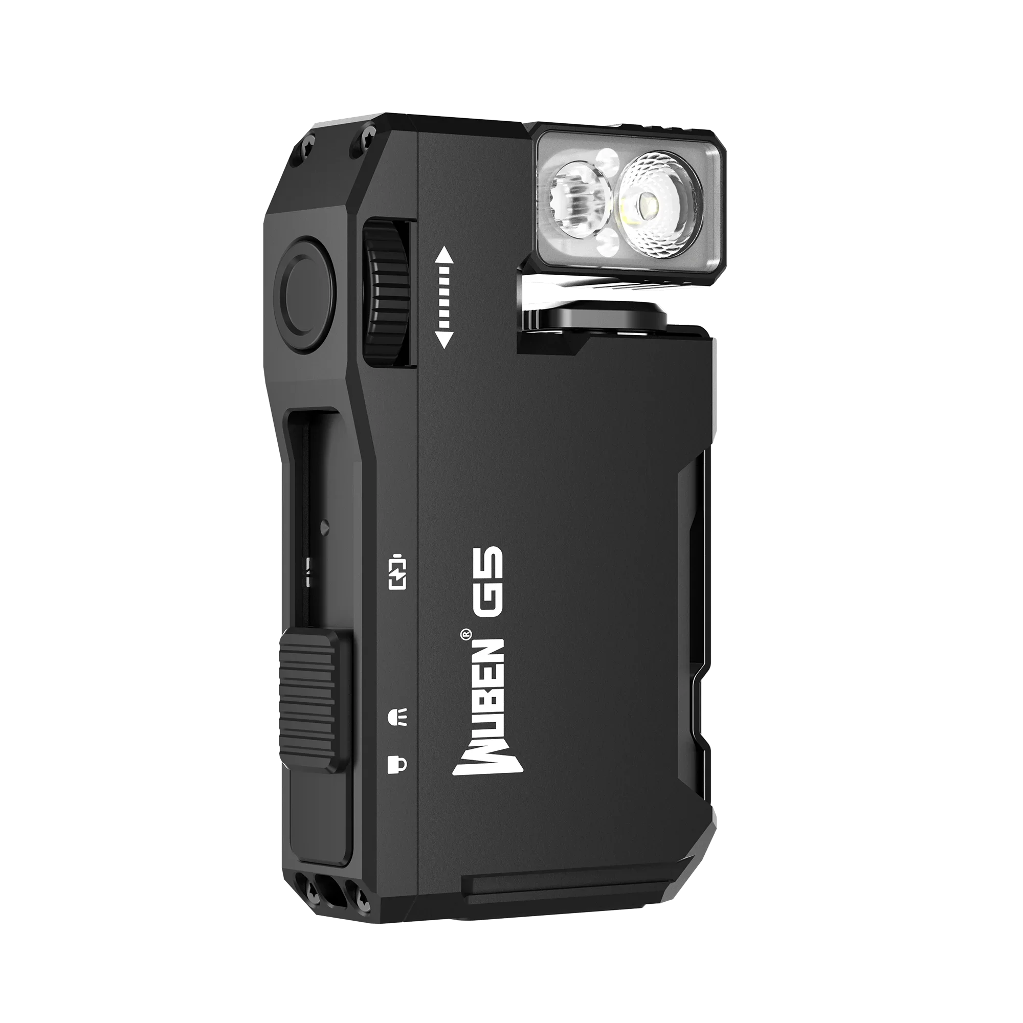 WUBEN G5 400 لومن Mini EDC Light بطارية مدمجة قابلة للشحن وخفيفة الوزن للغاية 180 °   رأس دوار بذيل مغناطيسي