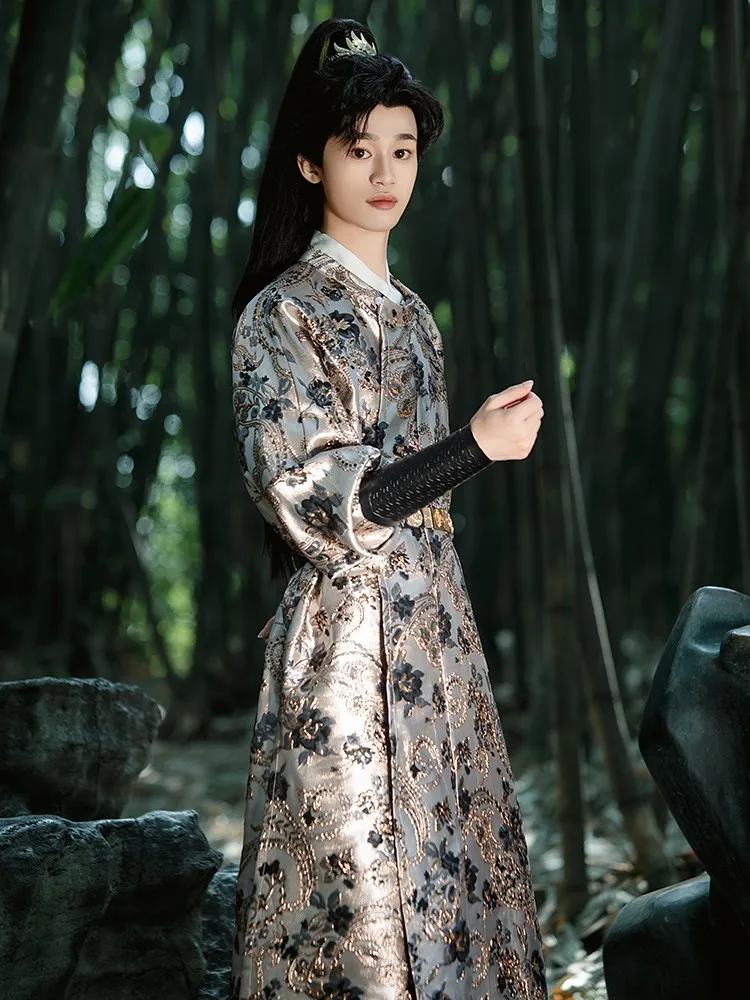 Hanfu men's round-neck robe ancient costume style new Taoist in