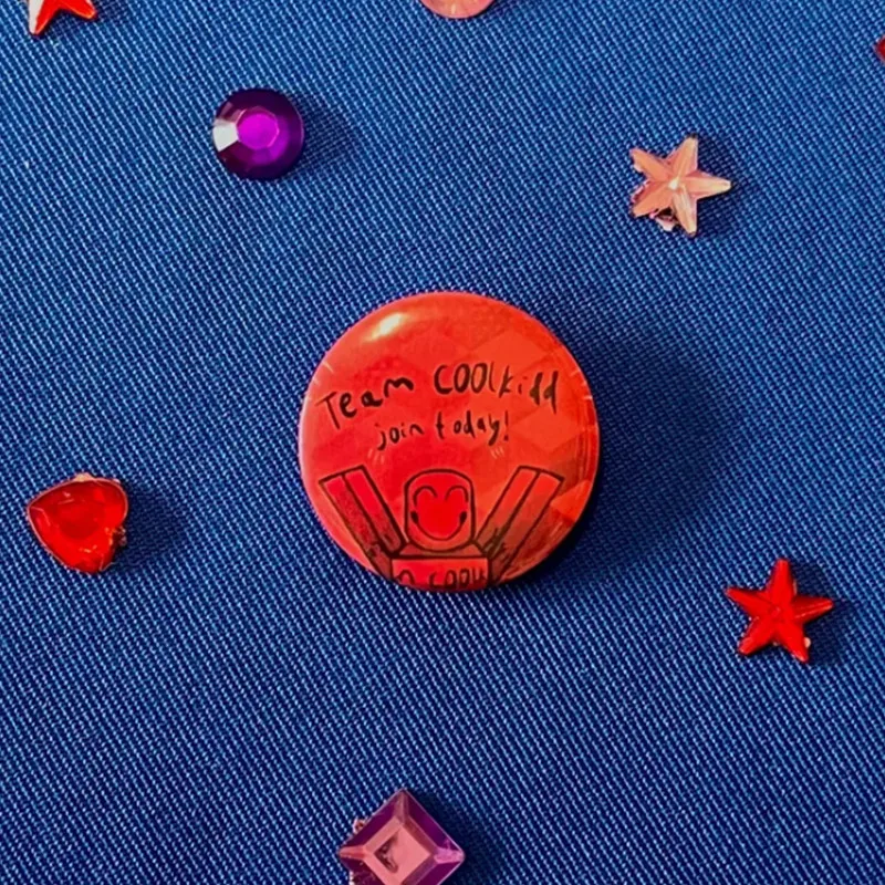 Team c00lkidd pin badges/buttons.R-oblox Forsaken! Cute cartoon game Character badge