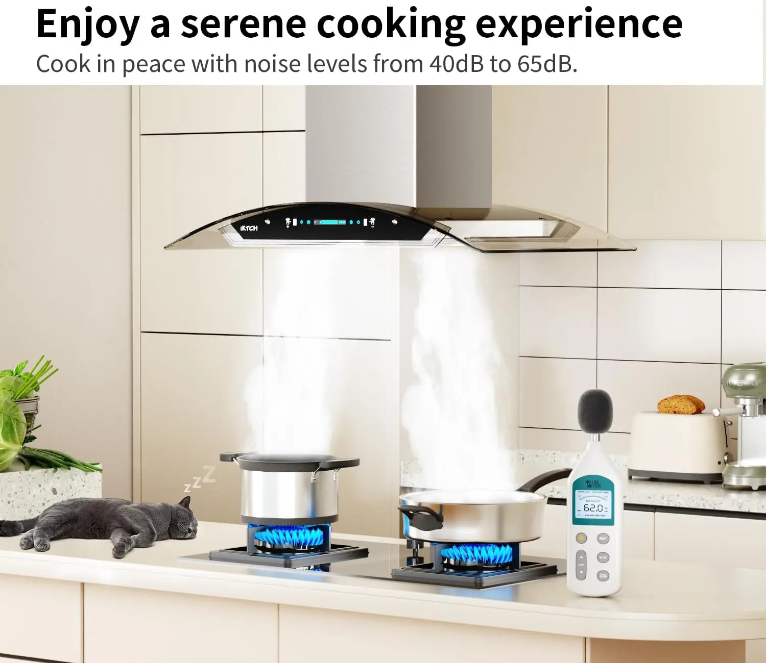 Range Hood,900 CFM Ducted Range Hood with 4 Speed Fan,Stainless Steel& Tempered Glass Range Hood 36 inch