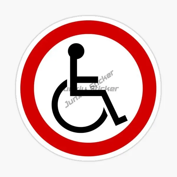 Creative Disabled Wheelchair Handicap Waterproof Accessories Sticker for Decorate Wall Car Off-road Camper Bumper Decal