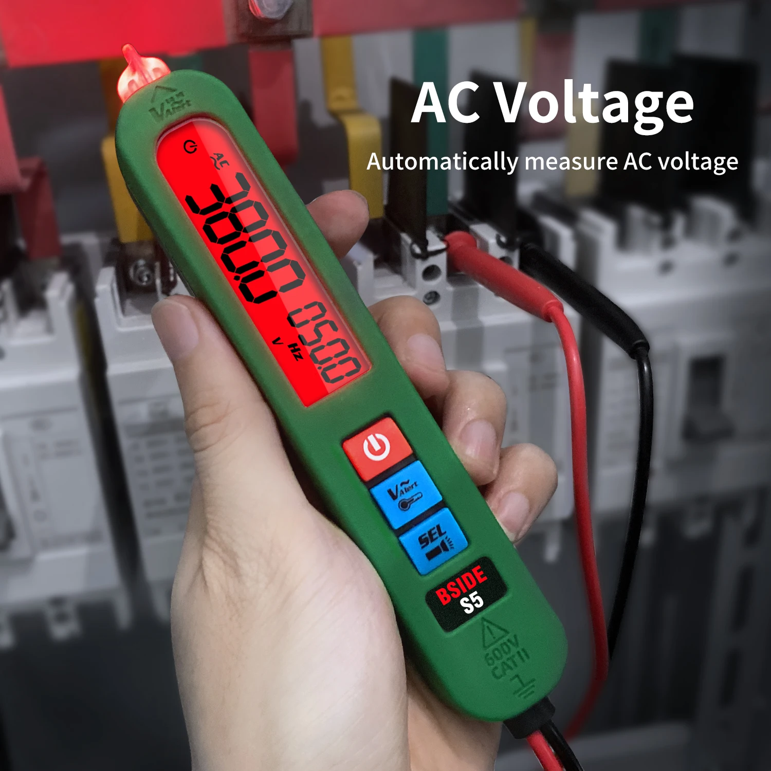 BSIDE New Digital Multimeter, AC & DC Voltage Tester Connectivity Resistance Diode Non-contact Smart Pen Detector