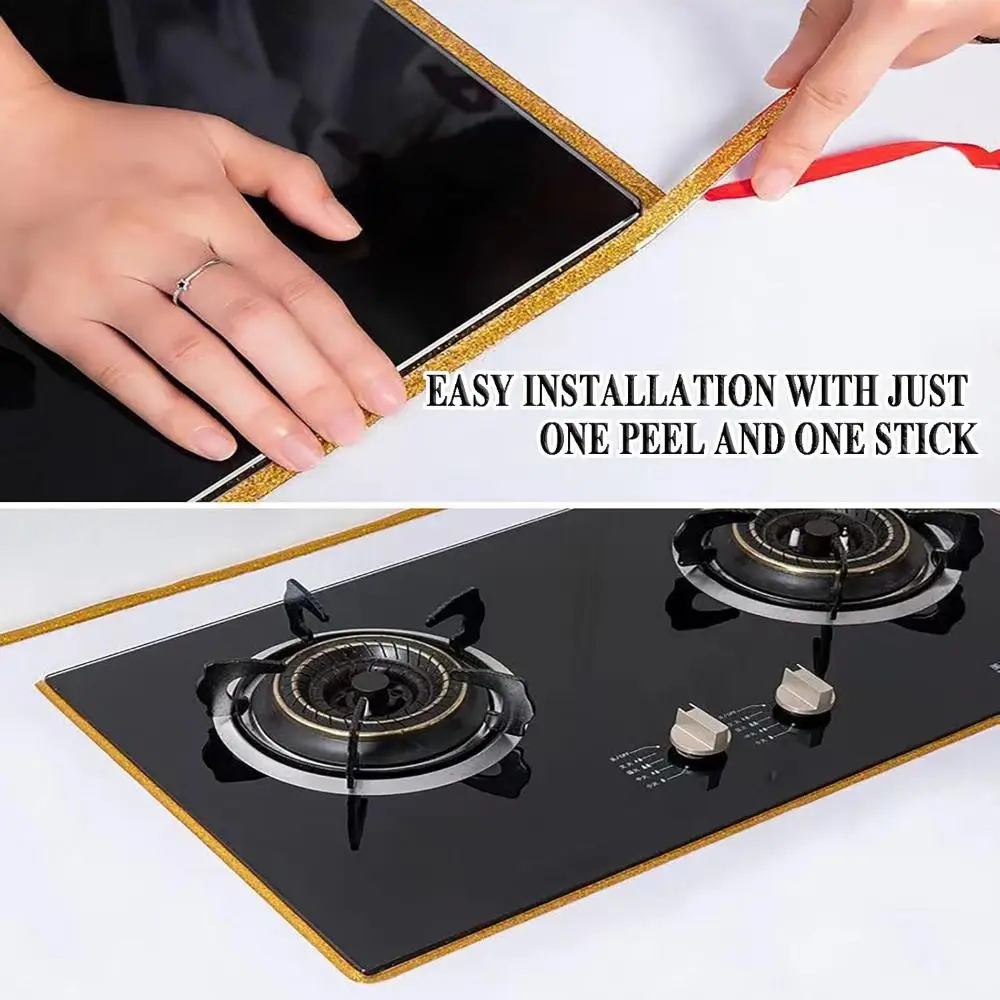 Self-Adhesive Caulk Tape Sealing Strip Waterproof No Caulk Needed Wall Gap Sealing Tape Mold-Proof Flexible Strip