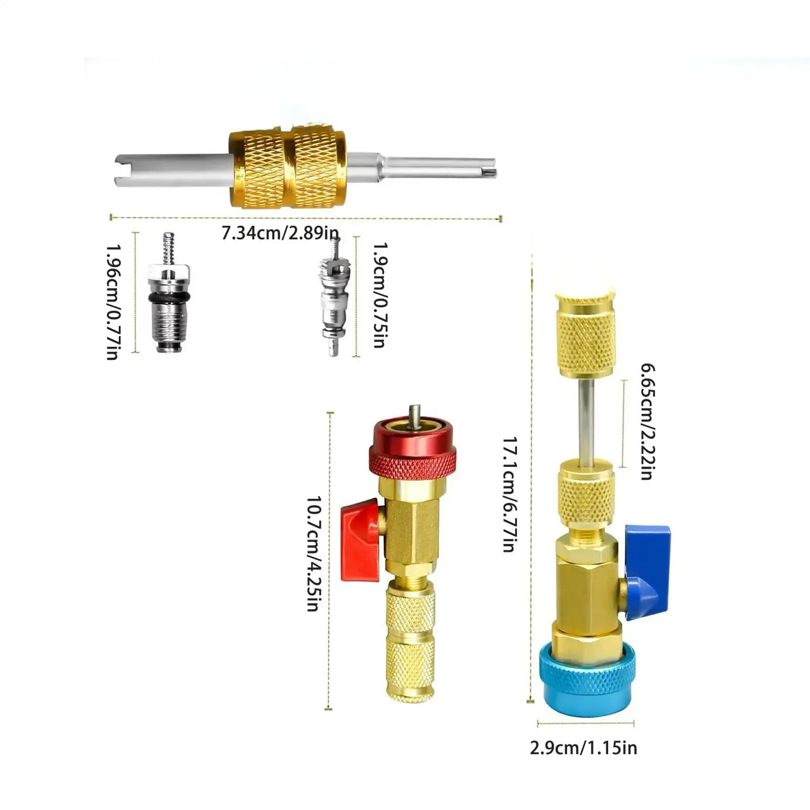 

Car Air Conditioning Maintenance Tool R134a Valve Core Removal Tool Valve Needle Quick Replacement For HVAC Tire AC Tank