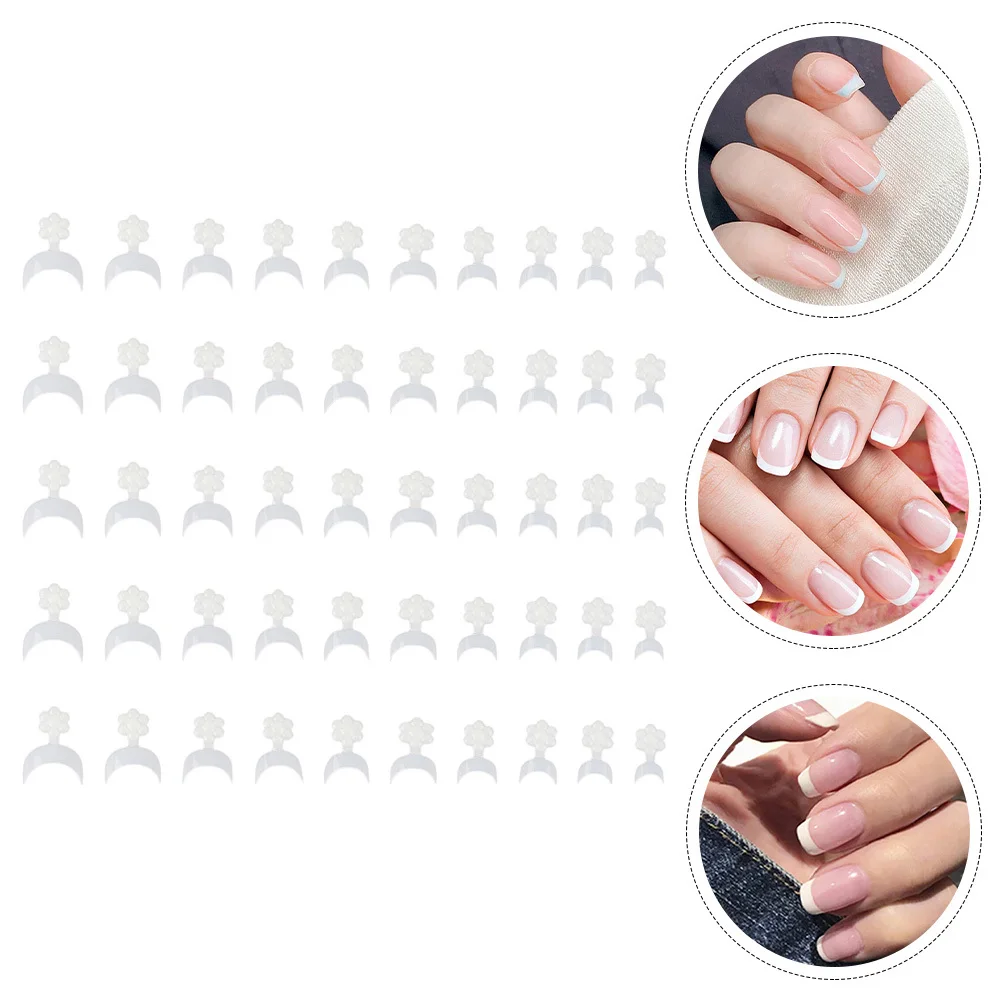 

100Pcs French Fake Nails Premium ABS Artificial Nail Tips for Women Lengthen Natural Look Manicure Beauty Tools