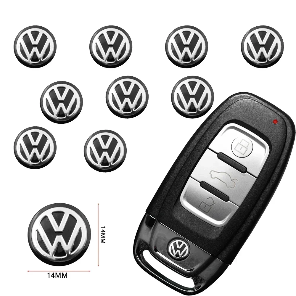 

10Pcs Black 3D Car Styling Remote Control Key GTI Logo Small Sticker for VW Jetta Golf Beetle CC EOS R32 MK4 golf 4 motion MTM