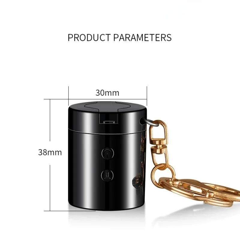 Creative Mini Multifunctional Keychain Charging Lighter LED Lighting Torch Tungsten Wire Igniter Outdoor USB Electric Lighters