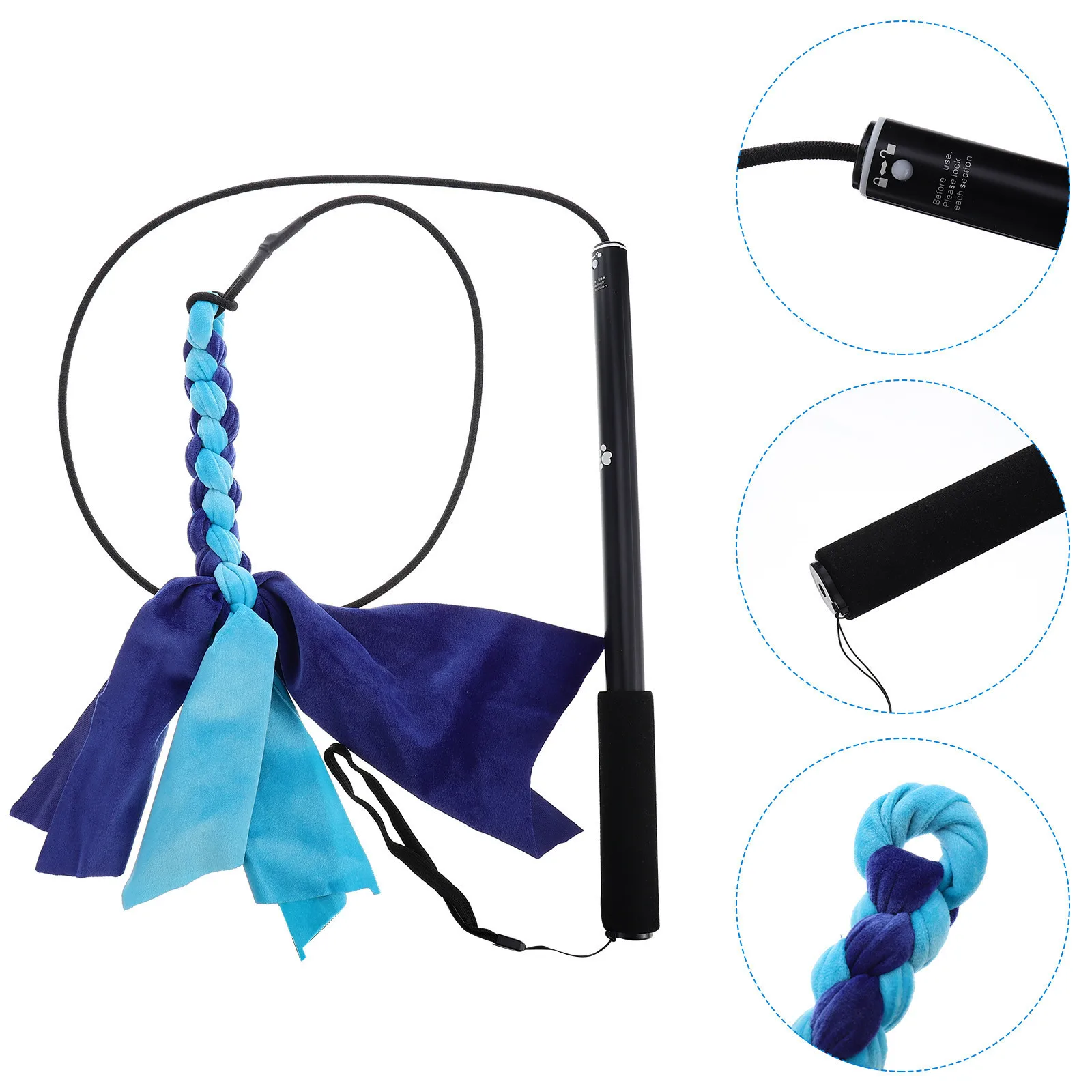 

Dog Teaser Stick Interactive Training For Dogs Stretchable Pole With Elastic Cord Durable Pet Play Tool Puppy Teaser