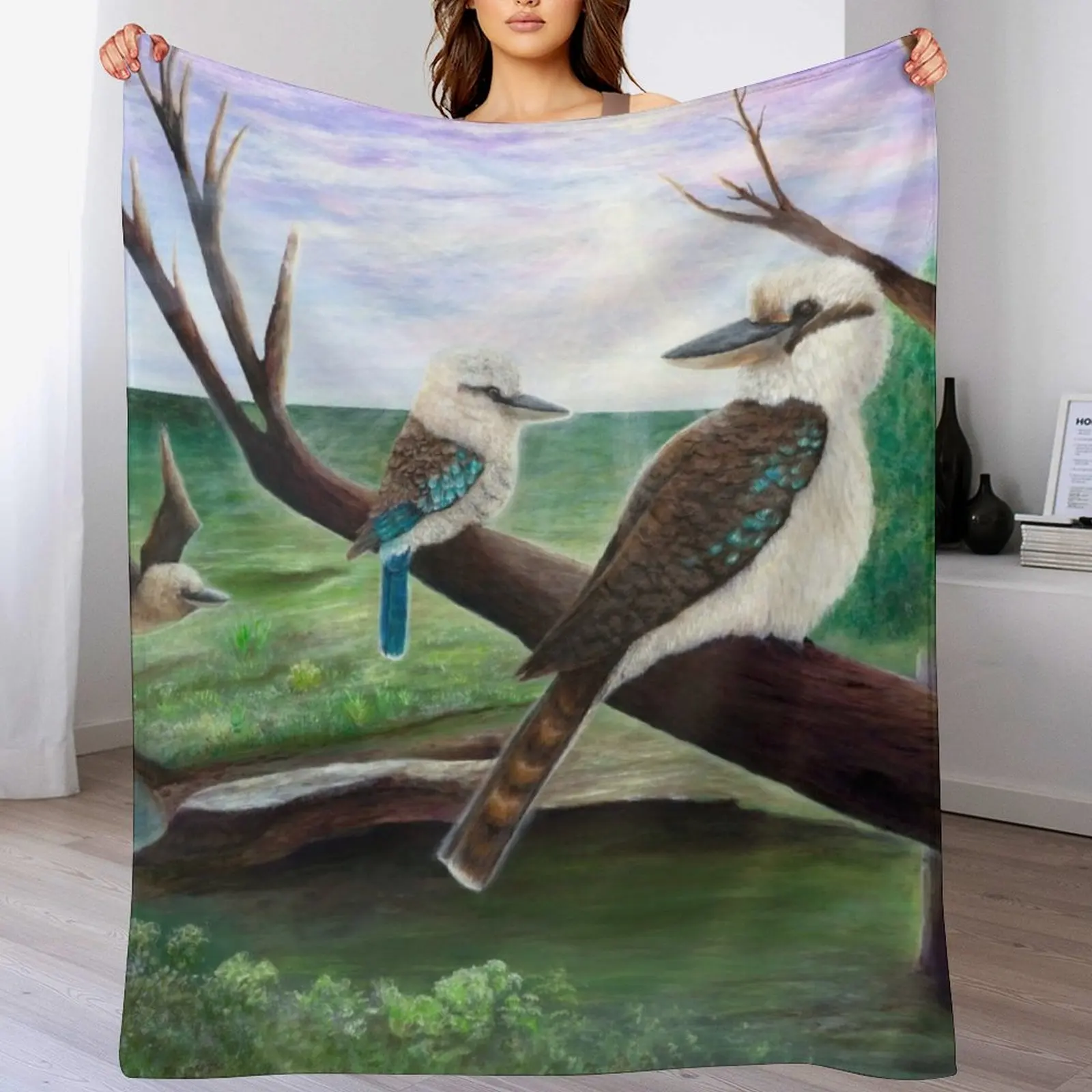 Kookaburra Haven Throw Blanket Heavy Luxury Throw Picnic Comforter Blankets