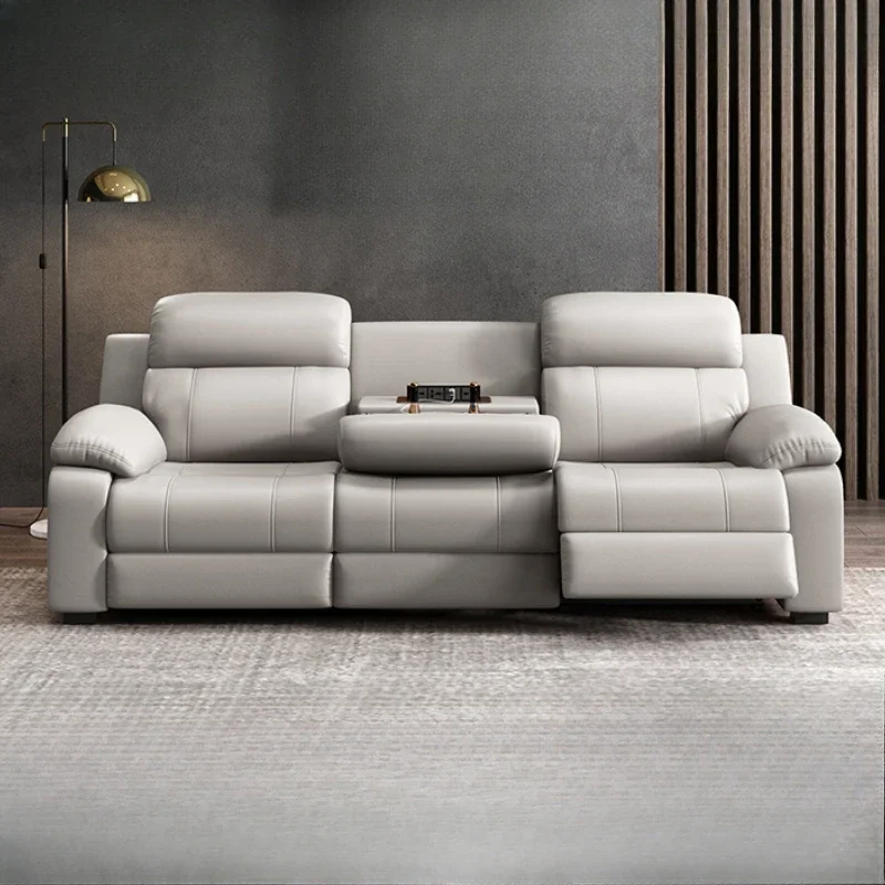 Designer Luxury Modern Sofa Genuine Leather Electric Italian Recliner Sofa Lounge Loveseat Divani Da Soggiorno Home Furniture