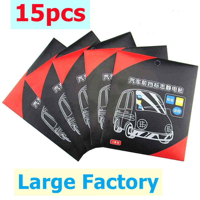 Static sticker Car Electrostatic Paste Film Non-Sticker Windshield Patch For Inspection License Pass Permit Tax Pay Proof Sign