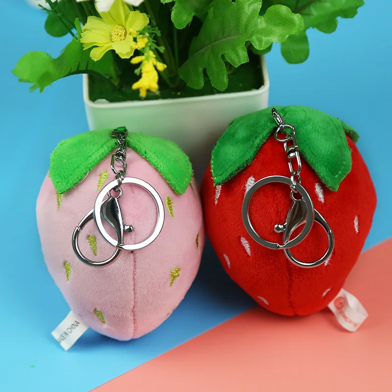 

new Creative Strawberry Doll Plush Pendant keychain So good doll lifelike soft toy cute decorate couple fashione birthday gift