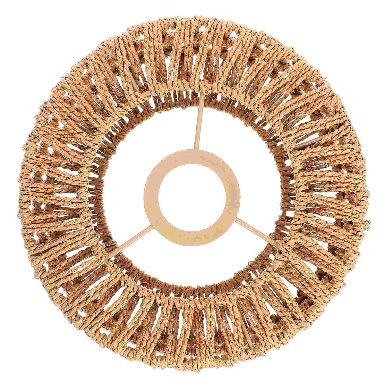 

Braided Straw Rope Lampshade Rattan Ceiling Wall Lighting Supply Lampshades Small Paper Fan