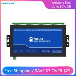 16-Channel Serial Server RS485 to Ethernet Gateway ModBus RTU to TCP UDP CDEBYTE NB1A1 MQTT/HTTP POE Isolation Edge Computing