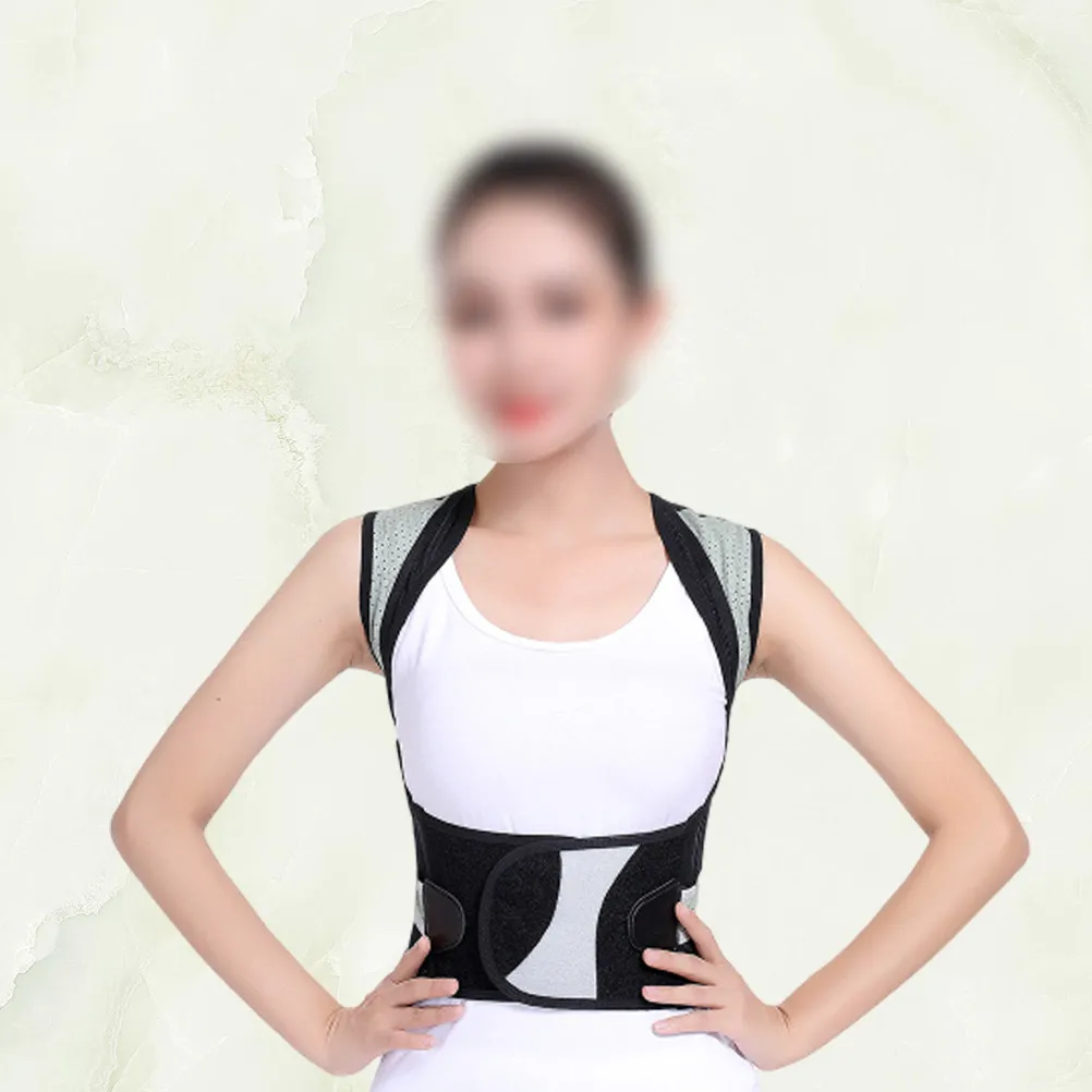 

Humpback Corrector Belt Breathable Back Posture Support for Long Sitting Lightweight Orthotic Shoulder Spine Size