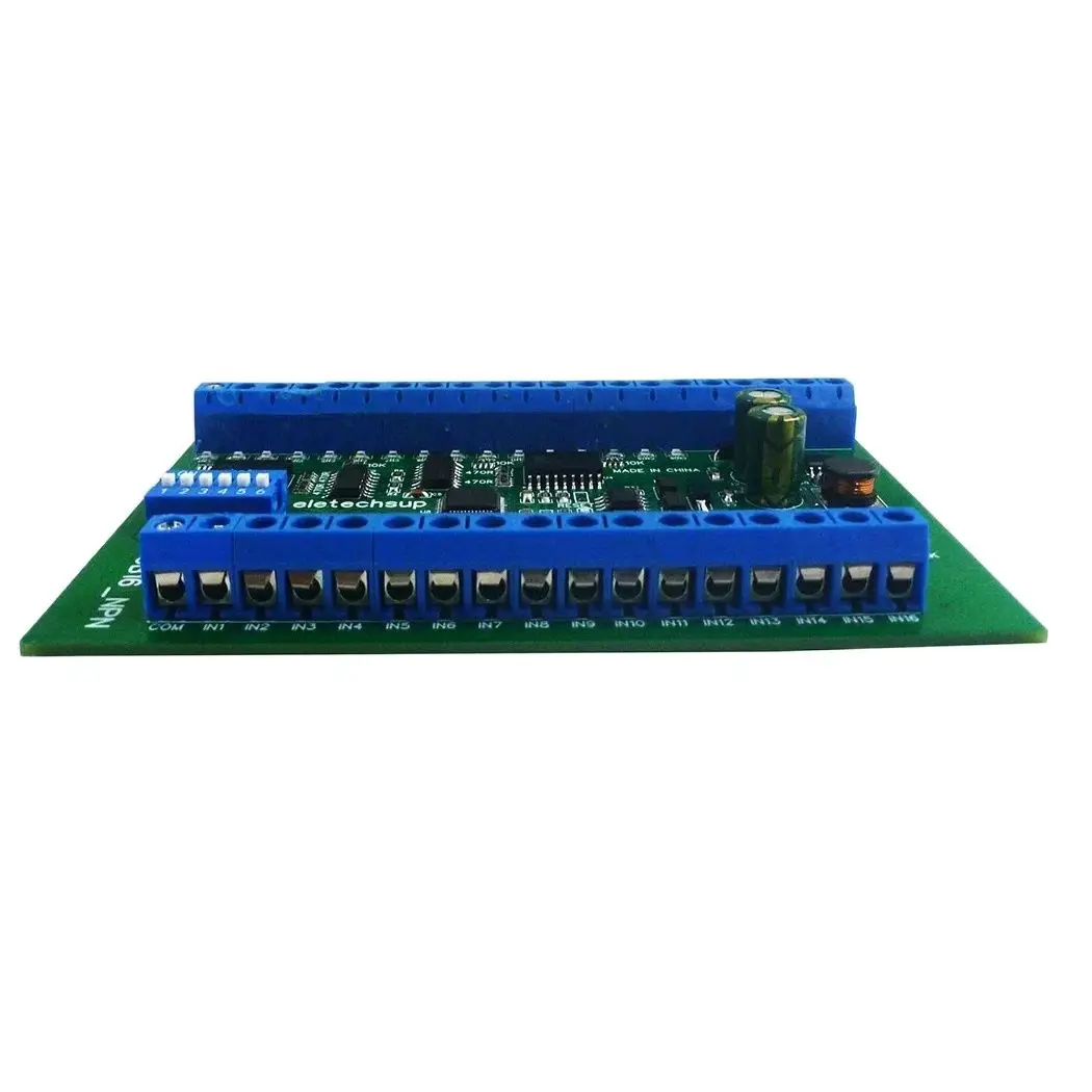 

DC12V 24V 16CH NPN Optically Isolated Input & 300MA Solid State Relay Output RS485 PLC IO Expansion Board