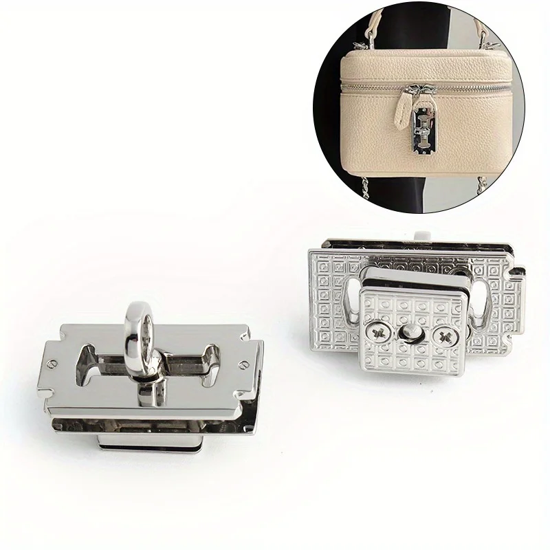 2PCS DIY Handbag new twist lock box handbag women sac twist lock leather bag hardware lock ​