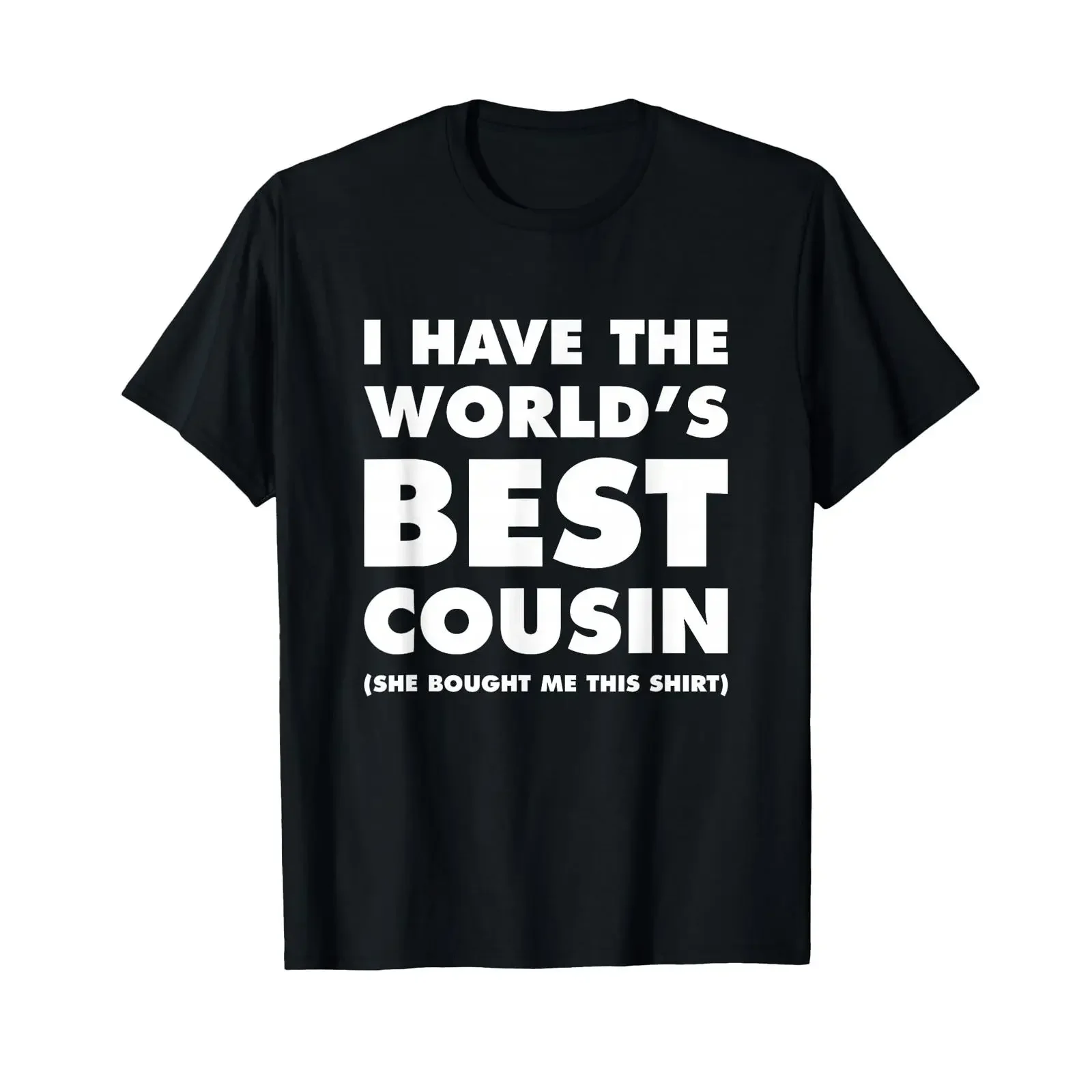 T shirt with German text I have the best cousin in world she gave me this black size s vintage Washed Versatile streetwear