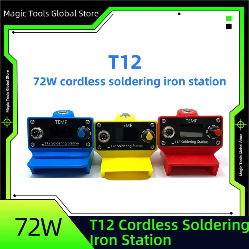 

Беспроводная паяльная станция T12 72 Вт, совместимая с аккумуляторами Makita, Milwaukee, Bosch, электрический портативный паяльный инструмент