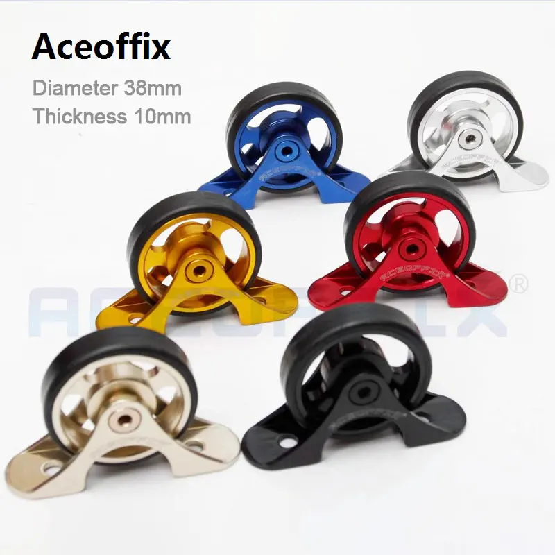 

Aceoffix Alloy Mudguard Rack Wheels for Brompton Pikes Trifold Folding Bike Fender Wheel Rollers 20g