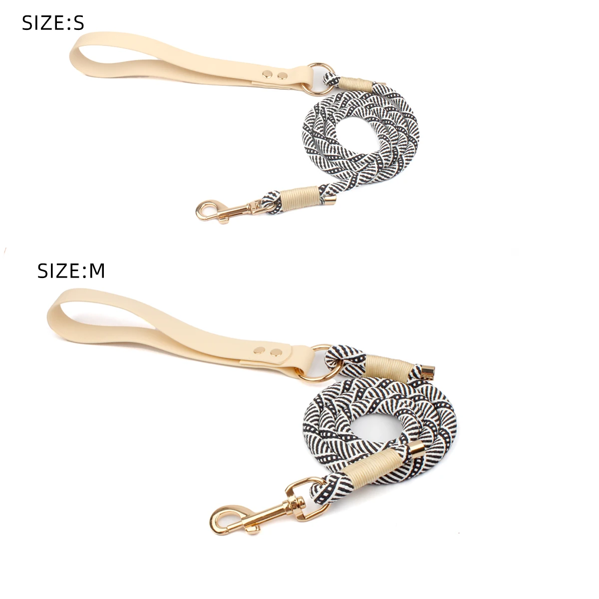 Slip-Nylon-Halsband- und Leinen-Sets, Haustier-Halsring, verstellbares Seil für kleine, mittelgroße und große, einfach zu handhabende Outdoor-Walking-Hunde, 4 Größen – Detail 11