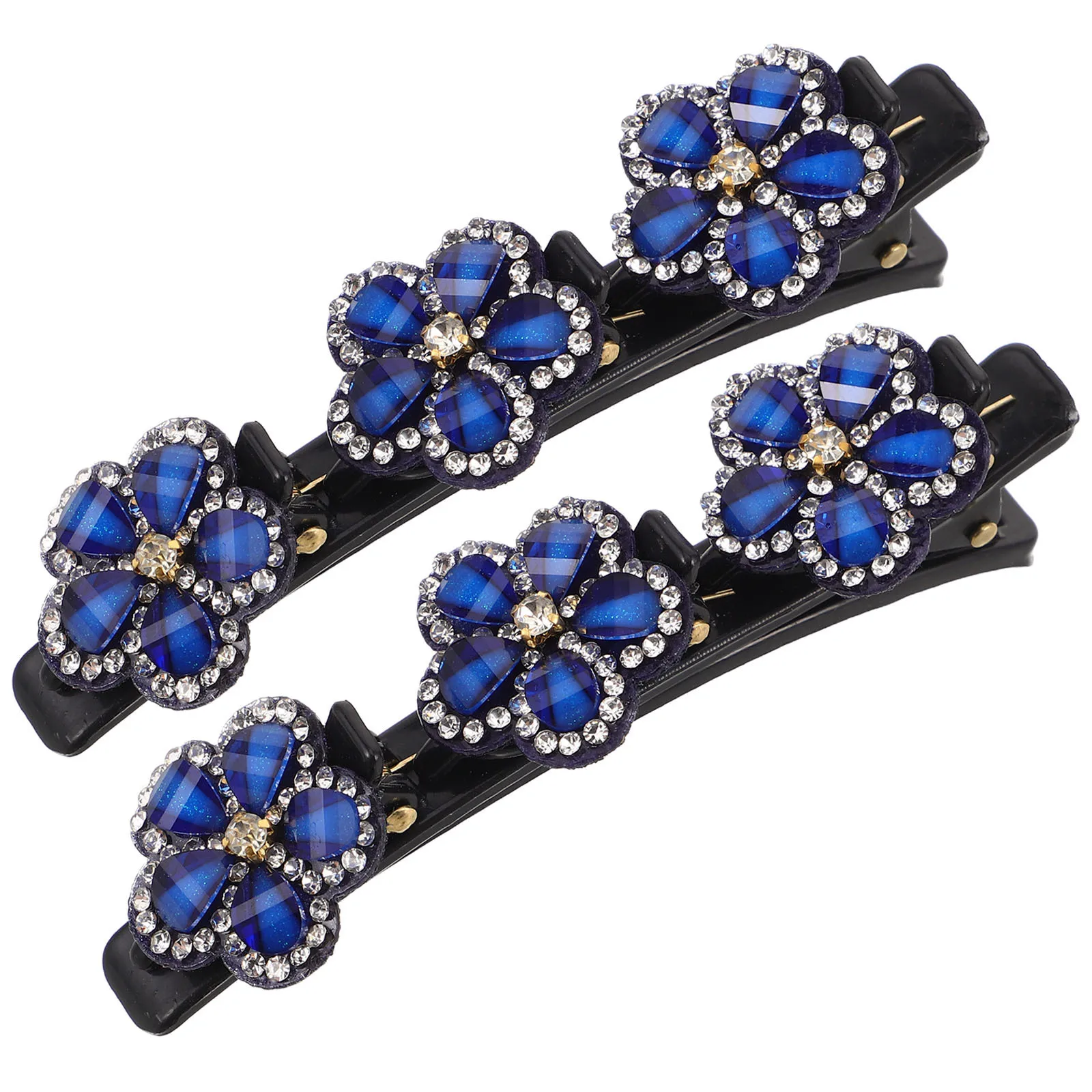 

2Pcs Decorative Hair Clips Double Layer Five Petal Flower Braid Hairpins Lightweight Hair Clamps Perfect for Styling Updos