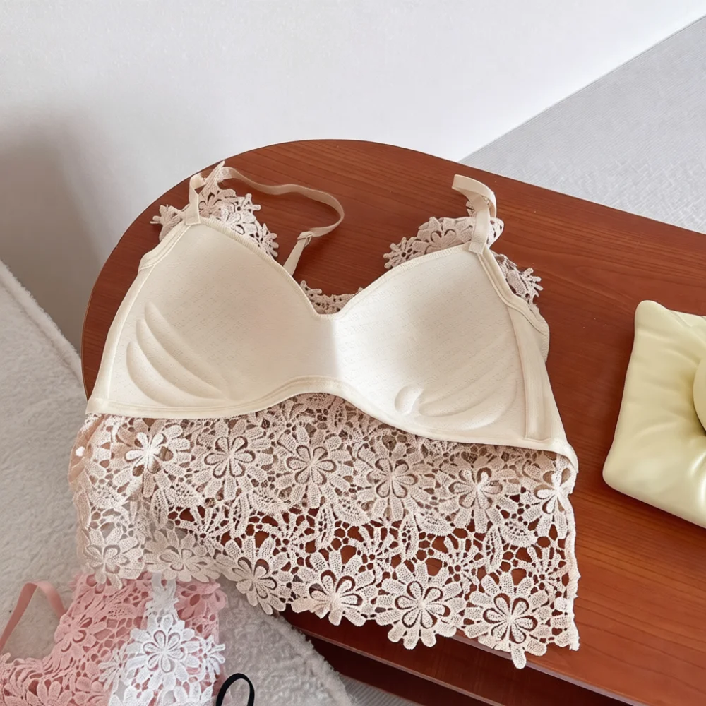 Summer Women V Neck Lace Cami Top Sexy Hollow Out Aesthetic Sleeveless Vest Stylish Basic Layering Under Shirt
