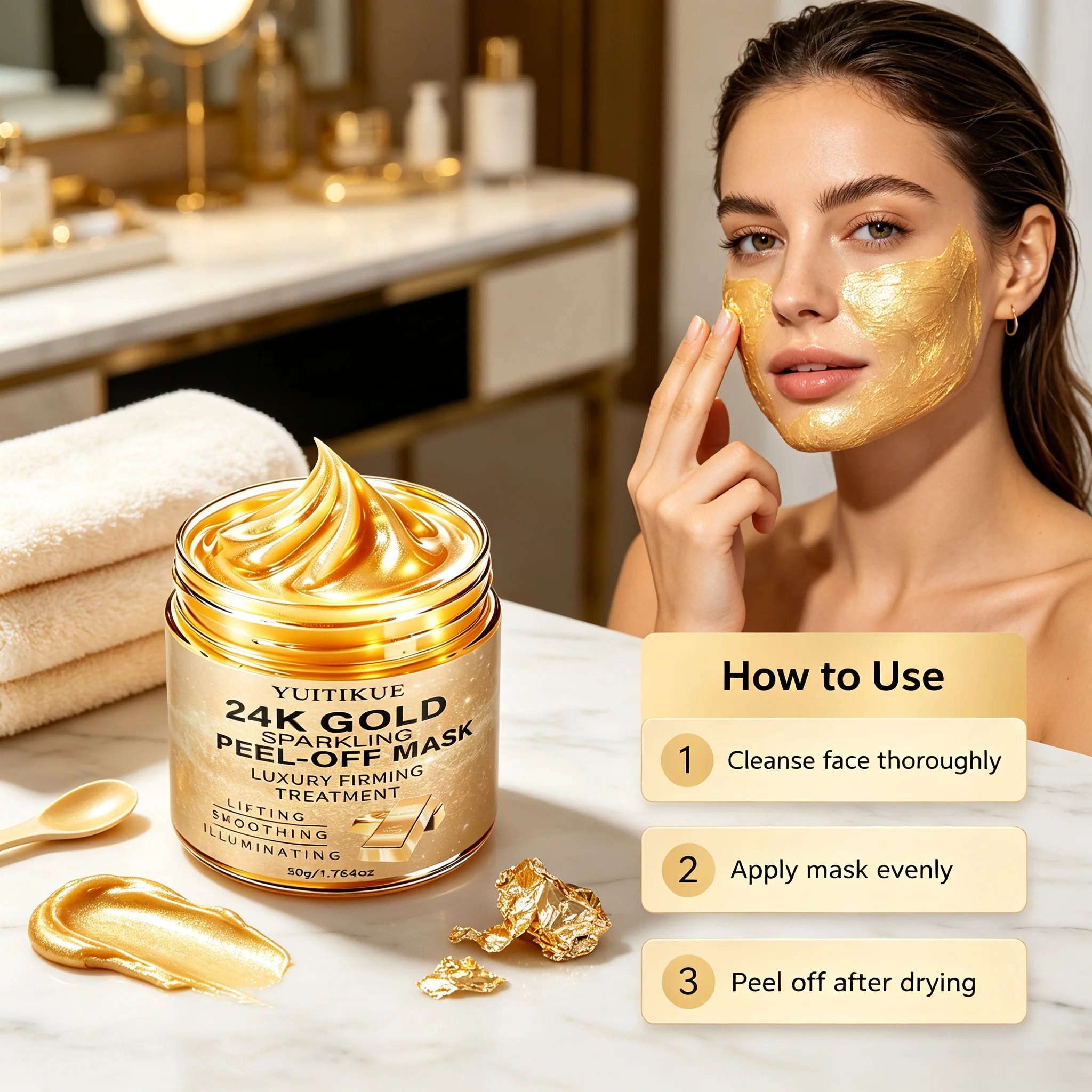 Máscara Facial Iluminadora e F - Luxury Skincare Lines avaliação e preço