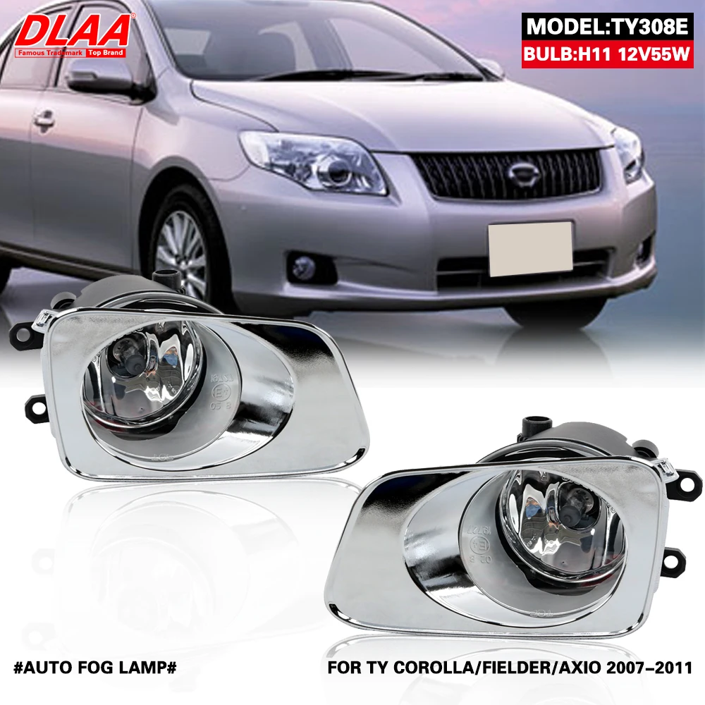 

Front Bumper Fog Lamp Upgrade Kit FOR TOYOTA COROLLA FIELDER AXIO 2007-2011 Version Additional Foglight Set Switch+Wiring