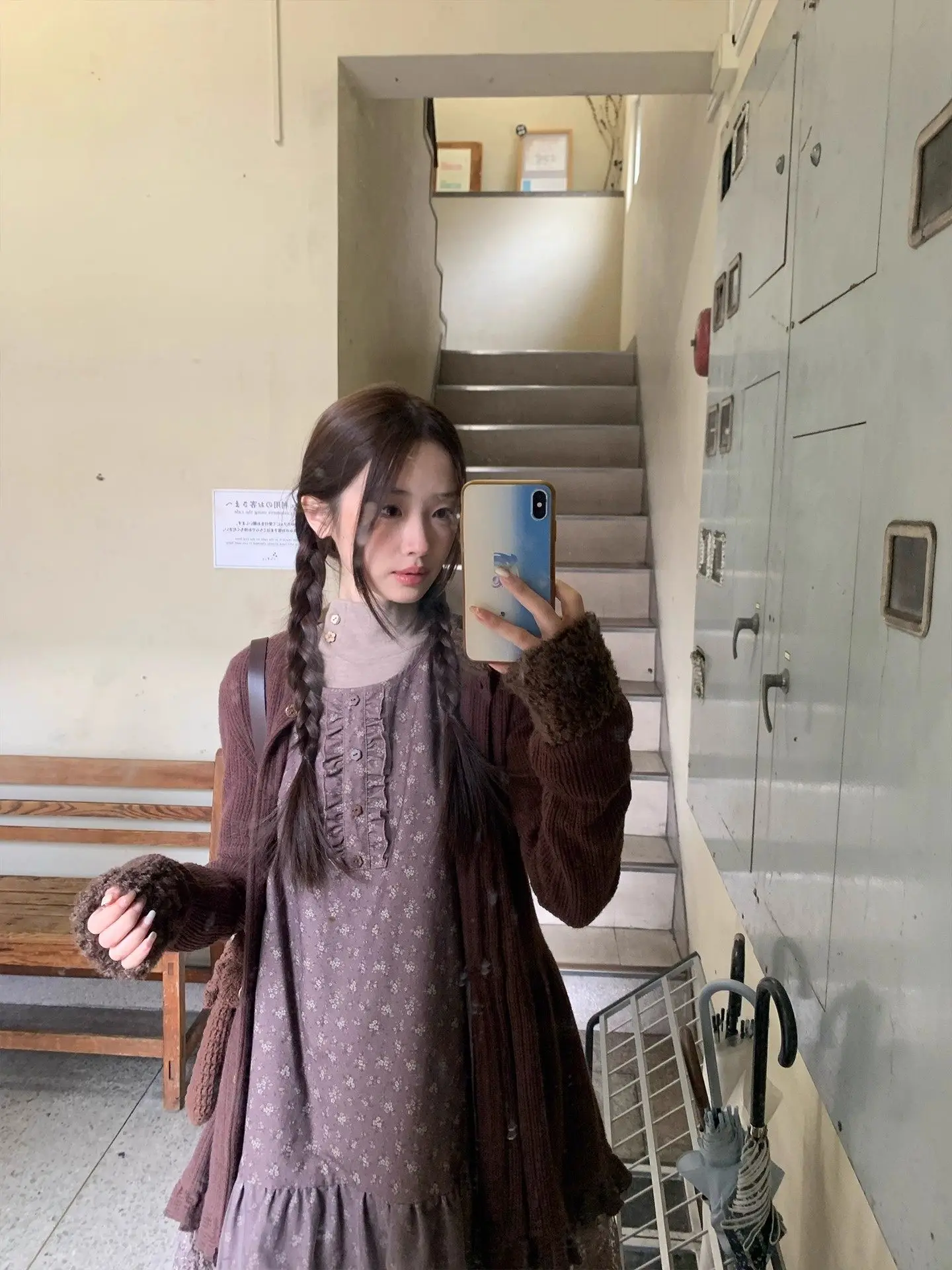 

Holid Map "Fur Fold" Gentle Splicing Velvet Lace Me Long Knitted Open Cardigan Sweater Women's Faion Commute Sle Autumn...