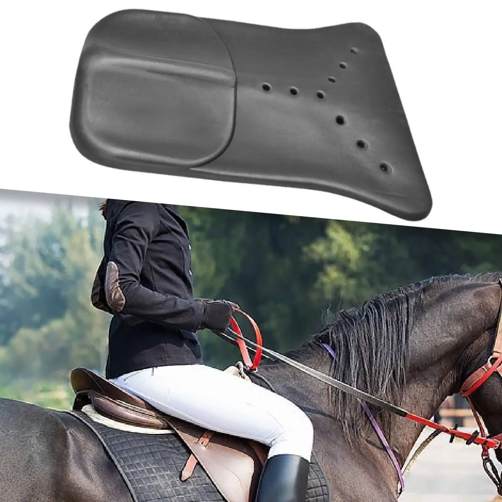 Shock Absorption Horse Saddle Pad Black Polyethylene Riding Balance Mat for Stable Jumping Dressage