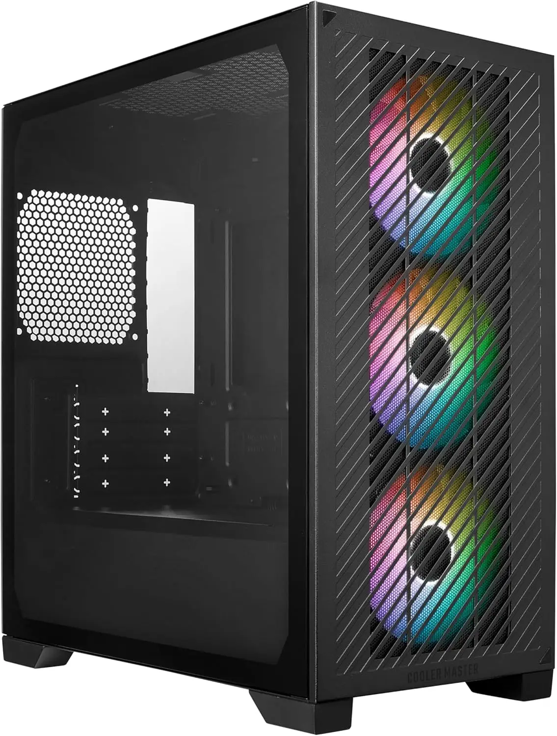 

Micro-ATX PC Case with High Airflow, Supports 365mm GPU, 280mm AIO, Type-C Port, Tempered Glass & Triple ARGB Fans