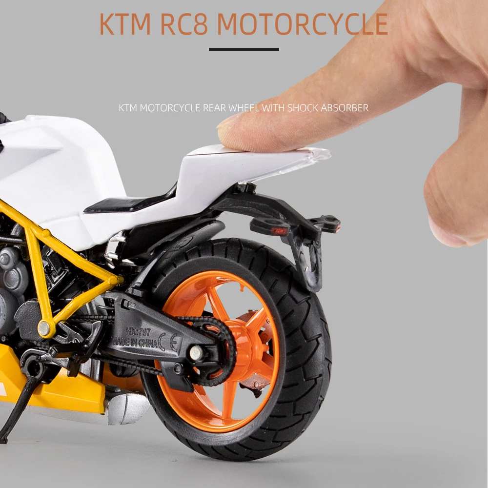 1:12 KTM RC8 Alloy Motorcycle Model Diecasts Sport Racing Moto Vehicles Decoration Ornaments Toys For Children Boys Gifts