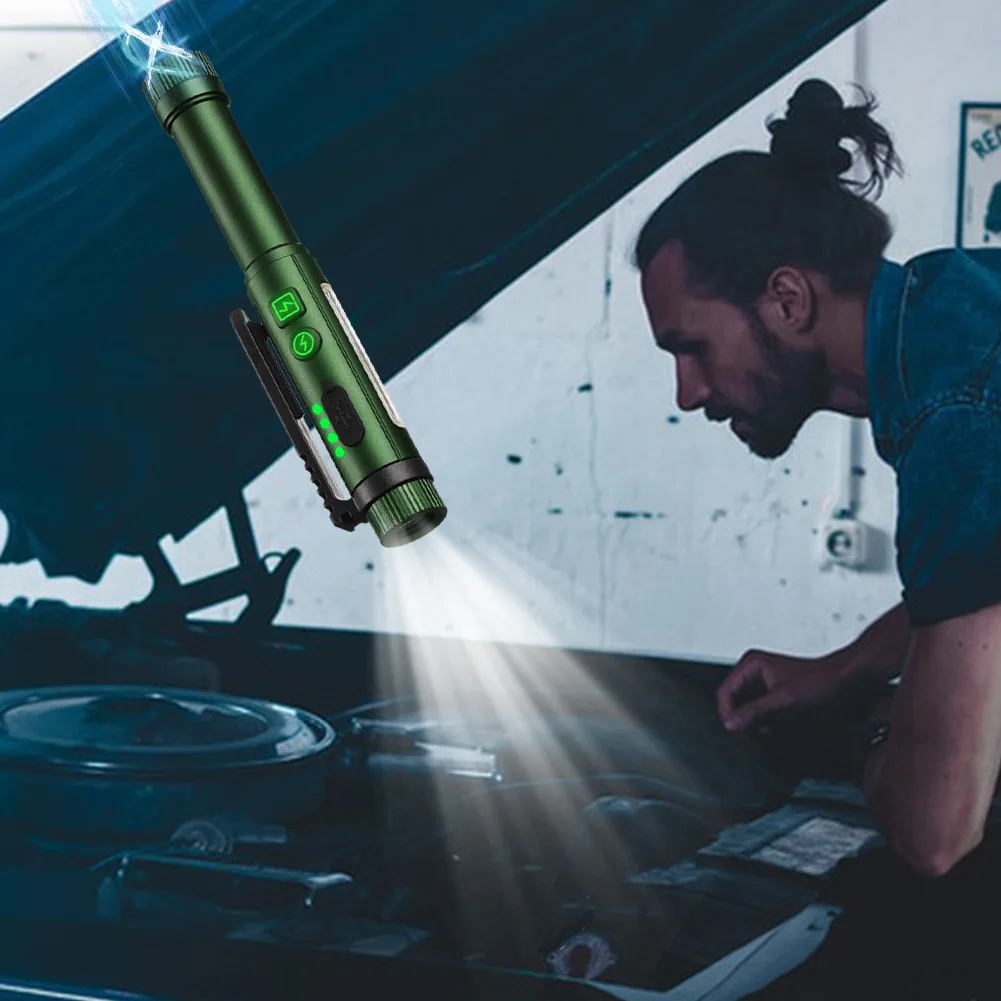 XPG + COB LED مصباح يدوي صغير للتمريض USB شحن القلم الطبي مصباح التلميذ 500LM جيب Penlight الشعلة لتشخيص ممرضة الطبيب