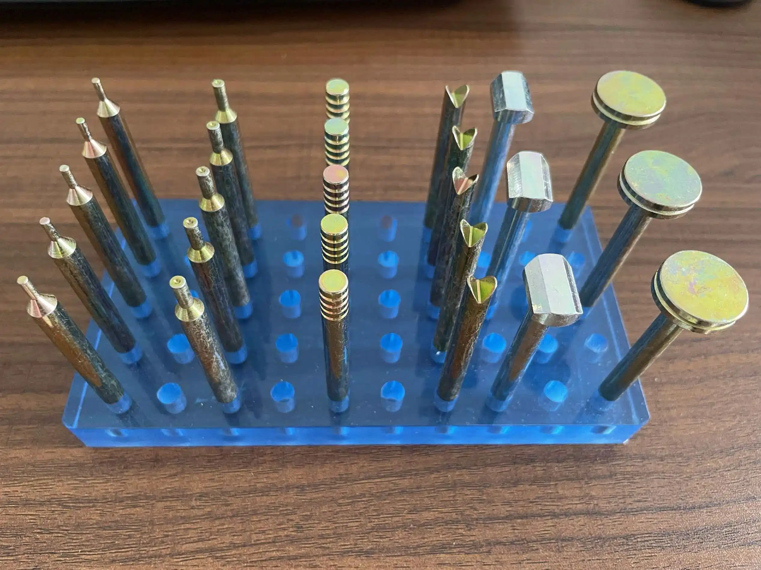 

26pcs high precision gem dopsticks set diameter 6mm length 65mm gemstone dop stick with storage box stone faceting grinding